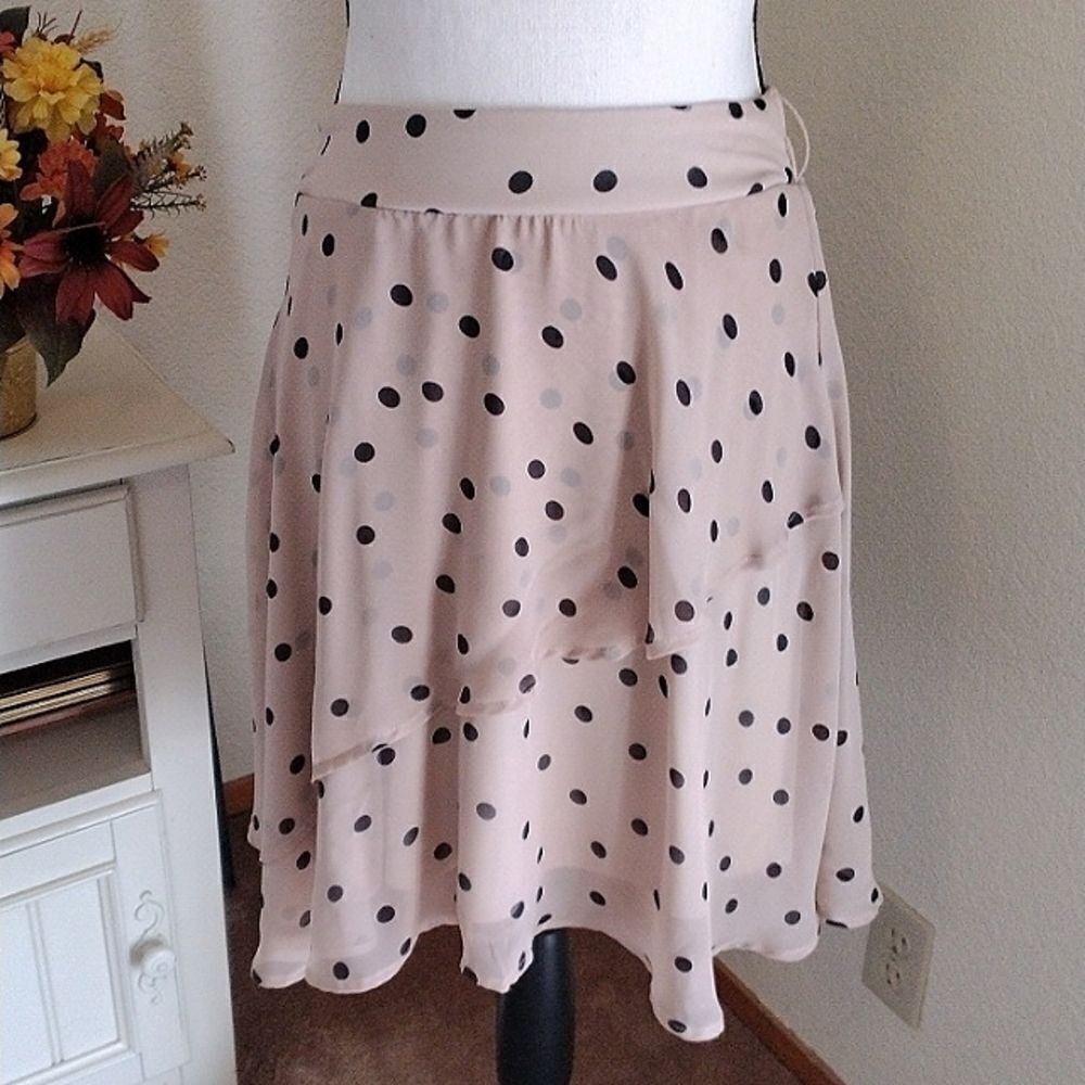 Maurices Layered Polka Dot Skirt